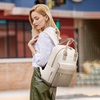 image:imageLOVEVOOK Mini Backpack for Women Girls Stylish Waterproof Backpack Purse with USB Port Cute Daypack for School Travel PartyBeige  Khaki