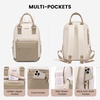 image:imageLOVEVOOK Mini Backpack for Women Girls Stylish Waterproof Backpack Purse with USB Port Cute Daypack for School Travel PartyBeige  Khaki