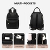 image:imageLOVEVOOK Mini Backpack for Women Girls Stylish Waterproof Backpack Purse with USB Port Cute Daypack for School Travel PartyBlack