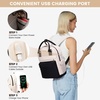 image:imageLOVEVOOK Mini Backpack for Women Girls Stylish Waterproof Backpack Purse with USB Port Cute Daypack for School Travel PartyBlackbeige