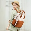 image:imageLOVEVOOK Mini Backpack for Women Girls Stylish Waterproof Backpack Purse with USB Port Cute Daypack for School Travel PartyBrown  Beige