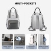 image:imageLOVEVOOK Mini Backpack for Women Girls Stylish Waterproof Backpack Purse with USB Port Cute Daypack for School Travel PartyDark Gray  Light Gray
