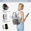 image:imageLOVEVOOK Mini Backpack for Women Girls Stylish Waterproof Backpack Purse with USB Port Cute Daypack for School Travel PartyDark Gray  Light Gray