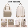image:imageLOVEVOOK Mini Backpack for Women Girls Stylish Waterproof Backpack Purse with USB Port Cute Daypack for School Travel PartyKhaki  Beige