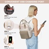 image:imageLOVEVOOK Mini Backpack for Women Girls Stylish Waterproof Backpack Purse with USB Port Cute Daypack for School Travel PartyKhaki  Beige