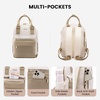image:imageLOVEVOOK Mini Backpack for Women Girls Stylish Waterproof Backpack Purse with USB Port Cute Daypack for School Travel PartyKhaki  Beige