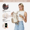 image:imageLOVEVOOK Mini Backpack for Women Girls Stylish Waterproof Backpack Purse with USB Port Cute Daypack for School Travel PartyKhaki  Beige