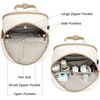 image:imageLOVEVOOK Mini Backpack for Women Girls Stylish Waterproof Backpack Purse with USB Port Cute Daypack for School Travel PartyKhaki  Beigeseparate Laptop Compartment