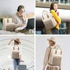 image:imageLOVEVOOK Mini Backpack for Women Girls Stylish Waterproof Backpack Purse with USB Port Cute Daypack for School Travel PartyKhaki  Beigeseparate Laptop Compartment