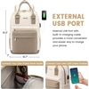image:imageLOVEVOOK Mini Backpack for Women Girls Stylish Waterproof Backpack Purse with USB Port Cute Daypack for School Travel PartyKhaki  Beigeseparate Laptop Compartment