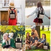 image:imageLOVEVOOK Mini Backpack for Women Girls Stylish Waterproof Backpack Purse with USB Port Cute Daypack for School Travel PartyKhaki  Black