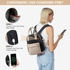 image:imageLOVEVOOK Mini Backpack for Women Girls Stylish Waterproof Backpack Purse with USB Port Cute Daypack for School Travel PartyKhaki  Black