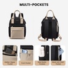 image:imageLOVEVOOK Mini Backpack for Women Girls Stylish Waterproof Backpack Purse with USB Port Cute Daypack for School Travel PartyKhaki  Black