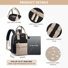 image:imageLOVEVOOK Mini Backpack for Women Girls Stylish Waterproof Backpack Purse with USB Port Cute Daypack for School Travel PartyKhaki  Black