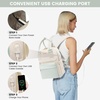 image:imageLOVEVOOK Mini Backpack for Women Girls Stylish Waterproof Backpack Purse with USB Port Cute Daypack for School Travel PartyMint  Beige