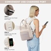 image:imageLOVEVOOK Mini Backpack for Women Girls Stylish Waterproof Backpack Purse with USB Port Cute Daypack for School Travel PartyNude  Beige