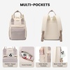 image:imageLOVEVOOK Mini Backpack for Women Girls Stylish Waterproof Backpack Purse with USB Port Cute Daypack for School Travel PartyNude  Beige