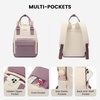 image:imageLOVEVOOK Mini Backpack for Women Girls Stylish Waterproof Backpack Purse with USB Port Cute Daypack for School Travel PartyPurple  Beige