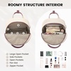 image:imageLOVEVOOK Mini Backpack for Women Girls Stylish Waterproof Backpack Purse with USB Port Cute Daypack for School Travel PartyPurple  Beige