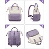 image:imageLOVEVOOK Mini Backpack for Women Small Backpacks Purse College Bookbag for School Fashion Bag for Travel Work Gift Lightweight Daypack BeigeBlackBrownBeigetaro Purple