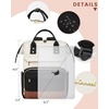 image:imageLOVEVOOK Mini Backpack for Women Small Backpacks Purse College Bookbag for School Fashion Bag for Travel Work Gift Lightweight Daypack BeigeBlackBrownBeigeblackbrown