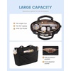image:imageLOVEVOOK Tote Bag for Women Puffer Work Travel Handbag with Zipper for Teacher Nurse Quilted Cute Laptop Shoulder Gym BagBeigebrown