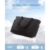 image:imageLOVEVOOK Tote Bag for Women Puffer Work Travel Handbag with Zipper for Teacher Nurse Quilted Cute Laptop Shoulder Gym BagBeigebrown