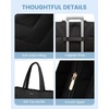image:imageLOVEVOOK Tote Bag for Women Puffer Work Travel Handbag with Zipper for Teacher Nurse Quilted Cute Laptop Shoulder Gym BagBeigebrown