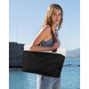 image:imageLOVEVOOK Tote Bag for Women Puffer Work Travel Handbag with Zipper for Teacher Nurse Quilted Cute Laptop Shoulder Gym BagBlack White