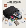 image:imageLOVEVOOK Tote Bag for Women puffer tote bag for Work Travel Nurse Lightweight quilted Bags with CompartmentsL173 Inchblack
