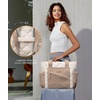 image:imageLOVEVOOK Tote Bag for Women puffer tote bag for Work Travel Nurse Lightweight quilted Bags with CompartmentsL173 Inchcreamkhaki