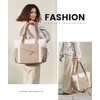 image:imageLOVEVOOK Tote Bag for Women puffer tote bag for Work Travel Nurse Lightweight quilted Bags with CompartmentsL173 Inchcreamkhaki