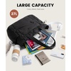 image:imageLOVEVOOK Tote Bag for Women puffer tote bag for Work Travel Nurse Lightweight quilted Bags with CompartmentsM156 Inchblack