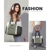 image:imageLOVEVOOK Tote Bag for Women puffer tote bag for Work Travel Nurse Lightweight quilted Bags with CompartmentsM156 Inchcreamgreen