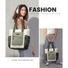 image:imageLOVEVOOK Tote Bag for Women puffer tote bag for Work Travel Nurse Lightweight quilted Bags with CompartmentsM156 Inchcreamgreen Drawstring