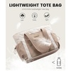 image:imageLOVEVOOK Tote Bag for Women puffer tote bag for Work Travel Nurse Lightweight quilted Bags with CompartmentsM156 Inchcreamkhaki