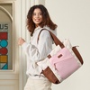 image:imageLOVEVOOK Tote Bag for Women puffer tote bag for Work Travel Nurse Lightweight quilted Bags with CompartmentsM156 Inchcreampink