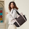 image:imageLOVEVOOK Tote Bag for Women puffer tote bag for Work Travel Nurse Lightweight quilted Bags with Compartmentsm156 Inchapricotcoffee