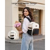 image:imageLOVEVOOK Upgrade Mini Backpack Purse for Women with Giant Tumbler Holder  Lightweight Small Backpack Women for Work Travel Park Cute WaterResistant Mini Backpack for Daily CollegeGift Beige BlackBeige Black Brown