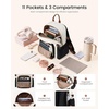image:imageLOVEVOOK Upgrade Mini Backpack Purse for Women with Giant Tumbler Holder  Lightweight Small Backpack Women for Work Travel Park Cute WaterResistant Mini Backpack for Daily CollegeGift Beige BlackBeige Pink Brown