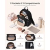 image:imageLOVEVOOK Upgrade Mini Backpack Purse for Women with Giant Tumbler Holder  Lightweight Small Backpack Women for Work Travel Park Cute WaterResistant Mini Backpack for Daily CollegeGift Beige BlackBlack