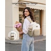 image:imageLOVEVOOK Upgrade Mini Backpack Purse for Women with Giant Tumbler Holder  Lightweight Small Backpack Women for Work Travel Park Cute WaterResistant Mini Backpack for Daily CollegeGift Beige BlackBeige Khaki