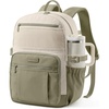 image:imageLOVEVOOK College Laptop Backpack for Women Work Computer Travel Backpack  Giant Tumbler Holder 156Inch Backpack with Laptop Compartment Padded Panel Chest BuckleCommuter Teacher Purse Bag BlackBeige  Been Green