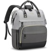 image:imageLOVEVOOK Laptop Backpack for Women 156 Inch Work Business Backpacks Purse With Large Capacity Waterproof Nurse Bag College Bookbag for School Waterproof Casual Daypack for TravelDark Graylight Gray