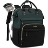 image:imageLOVEVOOK Laptop Backpack for Women 156 inch Waterproof Nurse Bag Teacher Work Backpack Purse for Women Travel Computer Backpack for College Office Business LadiesDark Green Black