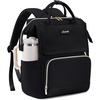 image:imageLOVEVOOK Laptop Backpack for Women with Giant Tumbler Holder Pocket for Travel Work Nurse TeacherBlack