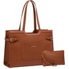 image:imageLOVEVOOK Laptop Bag for Women 156 Inch Laptop Tote Bag Leather Work Bags for Women Professional Computer bag