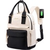 image:imageLOVEVOOK Mini Backpack for Women Girls Stylish Waterproof Backpack Purse with USB Port Cute Daypack for School Travel PartyBlack  Beige