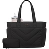 image:imageLOVEVOOK Tote Bag for Women Puffer Work Travel Handbag with Zipper for Teacher Nurse Quilted Cute Laptop Shoulder Gym BagBlack