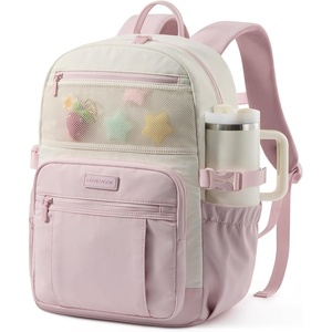 image:imageLOVEVOOK College Laptop Backpack for Women Work Computer Travel Backpack  Giant Tumbler Holder 156Inch Backpack with Laptop Compartment Padded Panel Chest BuckleCommuter Teacher Purse Bag BlackLight Pink